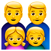 👨‍👨‍👧‍👦 Emoji Familie: Mann, Mann, Mädchen und Junge Apple iOS 10.2.