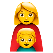 Émoji 👩‍👦 Famille : Femme Et Garçon sur Apple iOS 10.2.