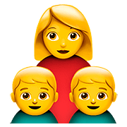 👩‍👦‍👦 Emoji Familia: Mujer, Niño, Niño en Apple iOS 10.2.