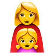 👩‍👧 Emoji Familie: Frau, Mädchen Apple iOS 10.2.
