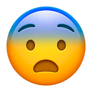 Emoji 😨 Faccina Impaurita su Apple iOS 10.2.