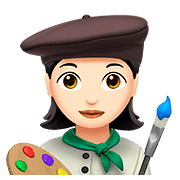 👩🏻‍🎨 Emoji Artista Mujer: Tono De Piel Claro en Apple iOS 10.2.