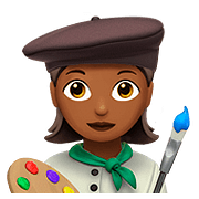 👩🏾‍🎨 Emoji Artista Mujer: Tono De Piel Oscuro Medio en Apple iOS 10.2.