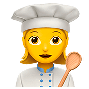 👩‍🍳 Emoji Cocinera en Apple iOS 10.2.