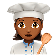 Emoji 👩🏾‍🍳 Cuoca: Carnagione Abbastanza Scura su Apple iOS 10.2.