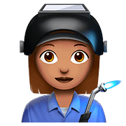 Emoji 👩🏽‍🏭 Operaia: Carnagione Olivastra su Apple iOS 10.2.