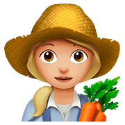 Émoji 👩🏼‍🌾 Fermière : Peau Moyennement Claire sur Apple iOS 10.2.