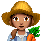 Emoji 👩🏽‍🌾 Contadina: Carnagione Olivastra su Apple iOS 10.2.