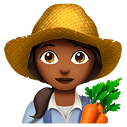 👩🏾‍🌾 Emoji Agricultora: Tono De Piel Oscuro Medio en Apple iOS 10.2.