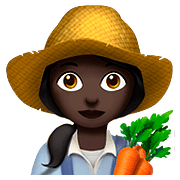 👩🏿‍🌾 Emoji Bäuerin: dunkle Hautfarbe Apple iOS 10.2.