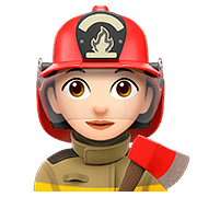 Emoji 👩🏻‍🚒 Pompiere Donna: Carnagione Chiara su Apple iOS 10.2.