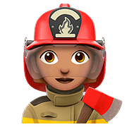 Emoji 👩🏽‍🚒 Pompiere Donna: Carnagione Olivastra su Apple iOS 10.2.