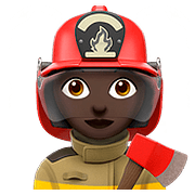 Émoji 👩🏿‍🚒 Pompier Femme : Peau Foncée sur Apple iOS 10.2.