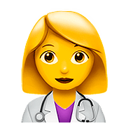 👩‍⚕️ Emoji Profesional Sanitario Mujer en Apple iOS 10.2.