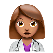 Emoji 👩🏽‍⚕️ Operatrice Sanitaria: Carnagione Olivastra su Apple iOS 10.2.