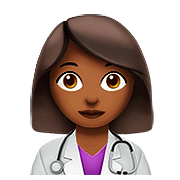 👩🏾‍⚕️ Emoji Profesional Sanitario Mujer: Tono De Piel Oscuro Medio en Apple iOS 10.2.