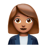 👩🏽‍💼 Emoji Oficinista Mujer: Tono De Piel Medio en Apple iOS 10.2.
