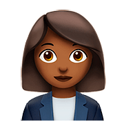 👩🏾‍💼 Emoji Oficinista Mujer: Tono De Piel Oscuro Medio en Apple iOS 10.2.