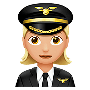 Émoji 👩🏼‍✈️ Pilote Femme : Peau Moyennement Claire sur Apple iOS 10.2.