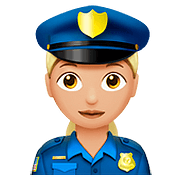 👮🏼‍♀️ Emoji Agente De Policía Mujer: Tono De Piel Claro Medio en Apple iOS 10.2.