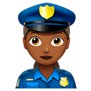 👮🏾‍♀️ Emoji Agente De Policía Mujer: Tono De Piel Oscuro Medio en Apple iOS 10.2.