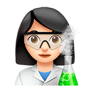 Émoji 👩🏻‍🔬 Scientifique Femme : Peau Claire sur Apple iOS 10.2.
