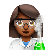 👩🏾‍🔬 Emoji Científica: Tono De Piel Oscuro Medio en Apple iOS 10.2.
