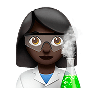 Émoji 👩🏿‍🔬 Scientifique Femme : Peau Foncée sur Apple iOS 10.2.