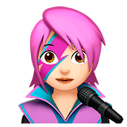 Émoji 👩🏻‍🎤 Chanteuse : Peau Claire sur Apple iOS 10.2.