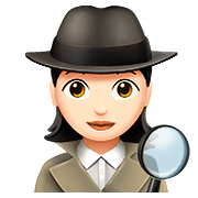 🕵🏻‍♀️ Emoji Detective Mujer: Tono De Piel Claro en Apple iOS 10.2.
