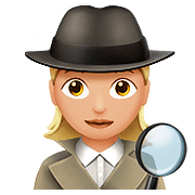 🕵🏼‍♀️ Emoji Detective Mujer: Tono De Piel Claro Medio en Apple iOS 10.2.