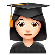 👩🏻‍🎓 Emoji Estudiante Mujer: Tono De Piel Claro en Apple iOS 10.2.