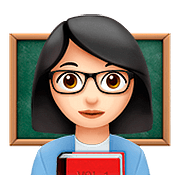 👩🏻‍🏫 Emoji Profesora: Tono De Piel Claro en Apple iOS 10.2.