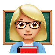 👩🏼‍🏫 Emoji Professora: Pele Morena Clara na Apple iOS 10.2.