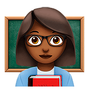 👩🏾‍🏫 Emoji Professora: Pele Morena Escura na Apple iOS 10.2.
