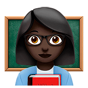 Emoji 👩🏿‍🏫 Professoressa: Carnagione Scura su Apple iOS 10.2.