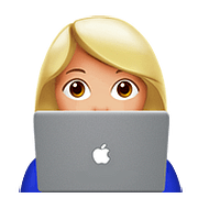 Emoji 👩🏼‍💻 Tecnologa: Carnagione Abbastanza Chiara su Apple iOS 10.2.
