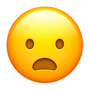 Emoji 😦 Faccina Imbronciata Con Bocca Aperta su Apple iOS 10.2.