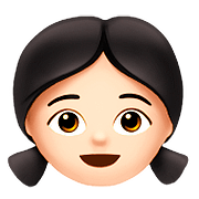 Emoji 👧🏻 Bambina: Carnagione Chiara su Apple iOS 10.2.