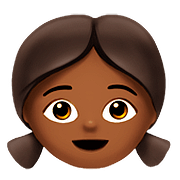 👧🏾 Emoji Mädchen: mitteldunkle Hautfarbe Apple iOS 10.2.
