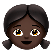 Émoji 👧🏿 Fille : Peau Foncée sur Apple iOS 10.2.