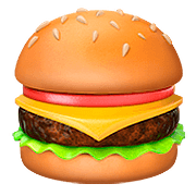Émoji 🍔 Hamburger sur Apple iOS 10.2.