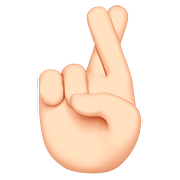 🤞🏻 Emoji Hand mit gekreuzten Fingern: helle Hautfarbe Apple iOS 10.2.