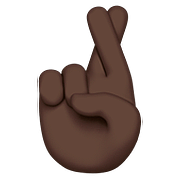 Emoji 🤞🏿 Dita Incrociate: Carnagione Scura su Apple iOS 10.2.