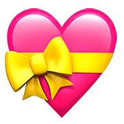 Émoji 💝 Cœur Avec Ruban sur Apple iOS 10.2.