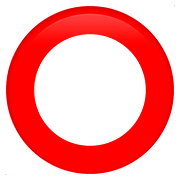 ⭕ Emoji Círculo Rojo Hueco en Apple iOS 10.2.