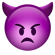 👿 Emoji Cara Enfadada Con Cuernos en Apple iOS 10.2.