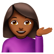 💁🏾 Emoji Pessoa Com A Palma Virada Para Cima: Pele Morena Escura na Apple iOS 10.2.