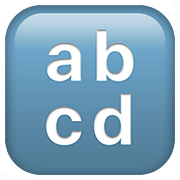 Emoji 🔡 Pulsante Con Lettere Latine Minuscole su Apple iOS 10.2.