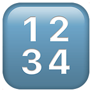 Emoji 🔢 Pulsante Con Numeri su Apple iOS 10.2.